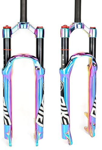 Asdfeop Fourche à Suspension pour VTT 26 Pouces, ultralégère, Amortisseur 1-1/8 27,5 29 ER, débattement de la Fourche Avant VTT 120 mm