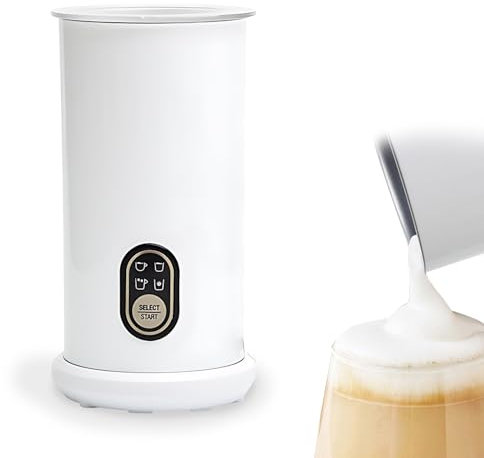 Milchaufschäumer Elektrisch 4 In 1, Milchwärmer Aus Edelstahl, Geräuschloser, Für Heißer Und Kalter Milchschaum, Latte, Cappuccino, Macchiato