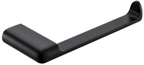 simpletome Toilettenpapierhalter Wand Halterung Rostet Nicht Zinklegierung Bohrinstallation Modernes Minimalistisches Design (Matt-Schwarz)