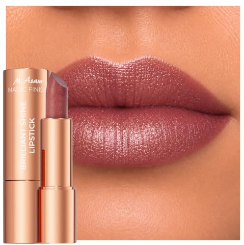 M. Asam Magic Finish Brilliant Shine Lippenstift Champagne Shimmer (4 g) | Lipstick mit Hochglanz Finish, cremige Textur, intensive Farbe, pflegende Formel für voll wirkende Lippen