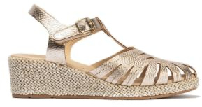 PITILLOS - Sandalias de pala,piel,cuña,plataforma imitación a esparto,alpargata,suela de goma,romana para: Mujer