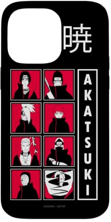Hülle für iPhone 14 Pro Max Naruto Shippuden Akatsuki Group Character Grid Anime