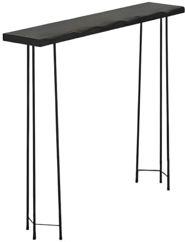 Yqyc Meuble Entree Couloir, Table Console, Plateau en Bois Massif, Supporte Jusqu'à 50 Kg, Idéale pour Un Couloir, Pieds en Fer(120x90x20cm/47x35x7in)