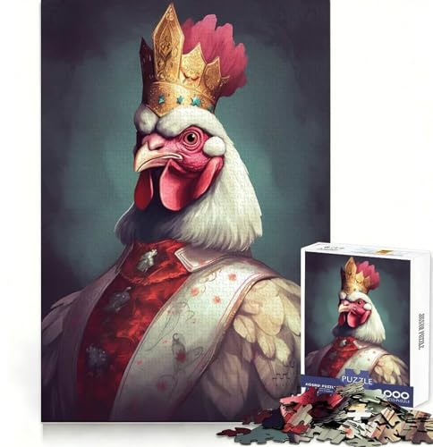Chicken Spellbound 1000-teiliges Puzzle für Erwachsene Fördert geistige Schärfe und Achtsamkeit Präzise Passform (50x75cm)
