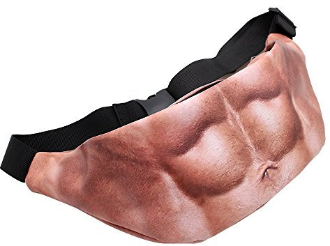 Bauchtasche, lustiger weißer Elefant, Geschenke für Erwachsene, Gag-Geschenke, Weihnachtsgeschenke für Männer und Frauen, Geschenktausch, Papatasche, gefälschter Bierbauch, Hüfttasche, Unisex,