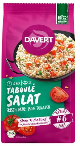 Davert Taboulé Salat, Mit Aromatischer Minze Bio, 170 G