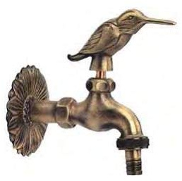 Dekorativer Wasserhahn für Garten, Vogel, Messing, 1/2