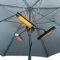 Heat Outdoors Shadow Parasol Patio Heater - Three Way 3.0 kW Lightweight Aluminium Pole Mounted Heating - Water-Resistant Stylish Outdoor Portable Heater with 3 Adjustable Lamps