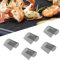 BBQ Grill Mesh Mat-Set of 5 Non-Stick Reusable Heavy Duty 13x15.75 Inch Heat Resistant Pad-Easy to Clean PTFE coated fiberglass Silicone Free-Suitable for Smoker, Pellet, Gas, Charcoal Grill(Black)