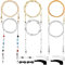 6 Stücke Brillenketten Elegante Brillen Halter Perlen Brillen Gurt Halter (Golden, Silbrig)