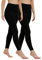 Yenita Thermoleggings Gefütterte Damen Legging mit Innenfleece im 2er Pack, Winter Seamless Thermo Legging in Schwarz, GR: L/XL
