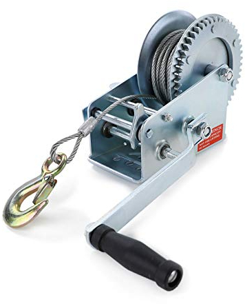 Profi Seilwinde Handwinde mit Drahtseil 1500 kg 10 Meter Silber