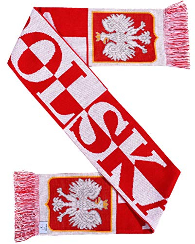 Polska Authentischer polnischer Fußball-Strick-Schal, hergestellt in Polen, Luftfahrt