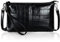 befen Small Crossbody Bags for Women, Genuine Leather Cross Body Cell Phone Purse Black Wristlet Wallet Ladies Handbags & Shoulder Bags, Leather Clutch Bag with Wrist Strap