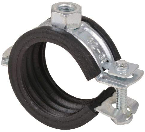 10 Stück - Gelenk-Rohrschelle/Halter/Befestigung •12mm-114mm/ ¼“-4“ •Schallschutzeinlage Größe 40-44 mm x M8