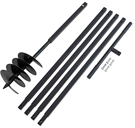 ESTEXO Brunnenbohrer Brunnenbohrgerät Brunnenbau Erdbohrer Handerdbohrer Handbohrer Erdlochbohrer Lochbohrer (200 mm)