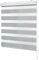 Ventanara® Doppelrollo Hellgrau mit Kassette Weiss Matt Duorollo Rollo Rolljalousie viele Größen (100 x 220 cm, Hellgrau/Kassette Weiss Matt)