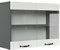 Vicco Küchenglasschrank R-Line, Glashängeschrank, Weiß Landhaus/Anthrazit, 80 cm