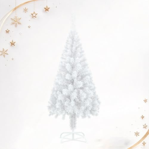 VA-Cerulean Weihnachtsbaum Künstlicher,schwer entflammbar,Schnellaufbau,Weihnachtsdeko,Unechter Tannenbaum,Christbaum mit Ständer(Weiß PVC,240cm)