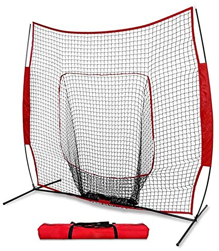 ChengBeautiful Baseball-Übungsnetz Portable 7 * 7 Fuß Baseball Softball Praxis Training Baffel Net Kinder Baseball Übung Sport Zubehör (Farbe, Size : 213x213cm)