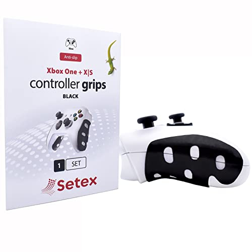 Setex Xbox Controller Grip (Couleur - Noir) - Grips Microstructurés Antidérapants - (1 Set pour Manettes Xbox One Series X|S) - 1mm - Grips Uniquement