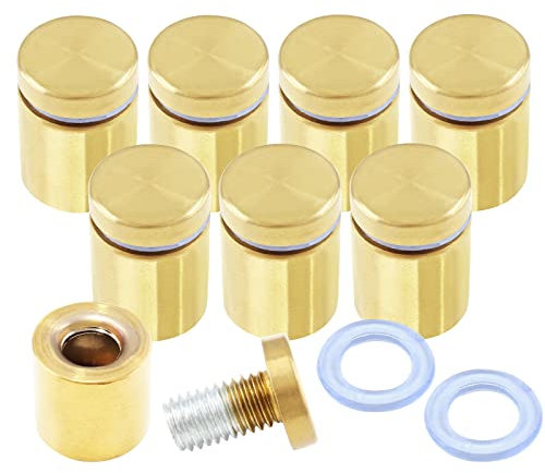 Auvotuis Abstandshalter aus Edelstahl, 1,9 x 2,5 cm, für Acryl-Bilderrahmen, Glas, 8 Stück