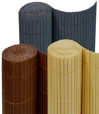 JORON Sichtschutzmatte für den Garten, aus PVC, für den Außenbereich, PVC, winddicht, für den Balkon, aus PVC, Sichtschutzmatte (140 x 400 cm, anthrazit)
