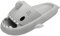 Ciabatte Squalo Estive Donna Uomo Pantofole da bagno Comode Ciabatta da Doccia Antiscivolo Sandali da Spiaggia e Piscina a Punta Aperta Shark Slides Slippers, Grigio, 38/39 EU