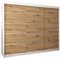 MEBLE KRYSPOL Schwebetürenschrank Verona 1 250 cm Kleiderschrank mit Kleiderstange und Einlegeboden Schlafzimmer- Wohnzimmerschrank Schiebetüren Modern Design (Schubladen: 0, Weiß + Artisan Eiche)