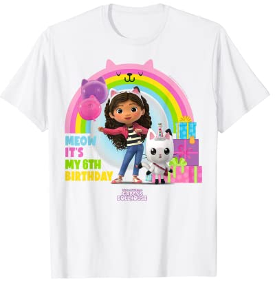 DreamWorks Gabby’s Dollhouse 6th Birthday Maglietta