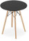 VBChome Esstisch Runden 60 cm Schwarz Küchentisch Wohnzimmertisch Esszimmertisch Tisch Holzwerkstoff Modernes Design Schwarz