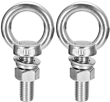 sourcing map Hebeöse Bolzen 1 Set M16x50mm Ösenschraube mit Mutter Unterlegscheibe 304 Edelstahl Schulter Hebering Ösenschraube für Hängende Artikel