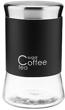 GALICJA Glas Mit Deckel Greno – Vorratsdosen Mit Deckel Luftdicht – Glasbehälter Mit Deckel – Aufbewahrungsglas Mit Deckel – Vorratsdosen Glas Mit Deckel – 1000ml Schwarz