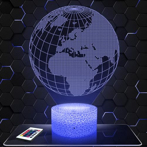 Nachttischlampe - Touch-Nachtlicht Land 3D-LED-Lampe Illusion, Geschenkidee Weihnachten Geburtstag Junge und Mädchen Nachttischlampe Kinder- oder Erwachsenenzimmer