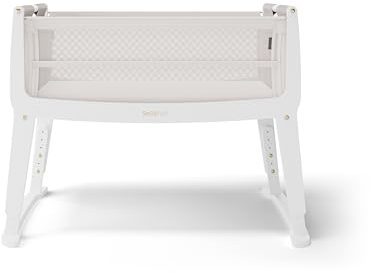 Snuz Pod Studio Next to Me Krippe – tragbares, leichtes Babybett mit Reißverschluss an der Wand, 3D atmungsaktive Matratze und 6 Höheneinstellungen – ideales Heim- und Reisebett mit Rollen, Paris