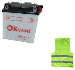 KOMPATIBEL MIT Yamaha XT 500 pro Jahr dal 1976 al 1985 Batterie 6N6-3B-1 OKYAMI KOMPLETT FÜR IHREN Gebrauch GELIEFERT BATTERIEN 6 AH Ampere 6 Volt 99X57X112MM