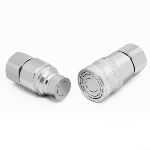 Conector hidráulico de cara plana para BSP de liberación rápida, 1 juego de conectores de cara plana sin derrames (NPT 1-4 pulgadas)