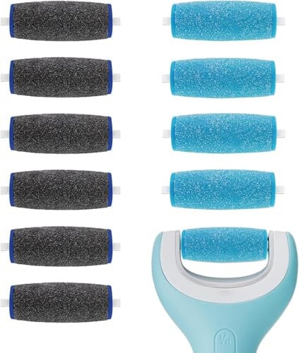 11 PCS Stück Hornhautentferner Ersatzrollen Kompatibel mit Scholl Velvet Smooth,nklusive 6 extra groben und 5 regulären groben Ersatzköpfen