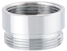 IRCKONCI Wasserhahn-Adapter M16/M18/M20/M22/M24/M26/M28/M30 Innengewinde auf M22 Außengewinde Innenanschluss Messing Wasserhahn-Zubehör for Küche Garten Filter Belüfter, 1 Stück(M20-M22)