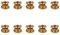 10 Sets Brass Chicago Screws,8mm Solid Brass Screw Back Eyelets with Washer Grommets,for Bags DIY Decoration,Leather Craft Repair