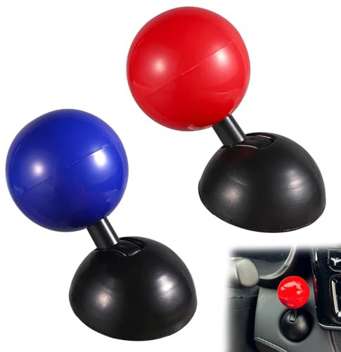 Car Push to Start Button Rocker,2 Piezas Car One Button Start Lever,Car Engine Start Stop Button Joystick,Botón Basculante Para Arrancar El Coche,Botón Arranque Coche,9 * 3,5cm(Azul,Rojo)