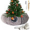 Túnel de árbol de Navidad, túneles circulares bajo la falda del árbol de Navidad, para interiores, gatos de árbol de Navidad, tubos de cama (felpa de café, L)