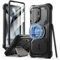 i-Blason Armorbox für Samsung Galaxy S25 Ultra Hülle Magsafe mit Kameraschutz Bumper Case 360 Grad Handyhülle Robust Schutzhülle mit Displayschutz und Ständer für Galaxy S25 Ultra 2025 (Schwarz)