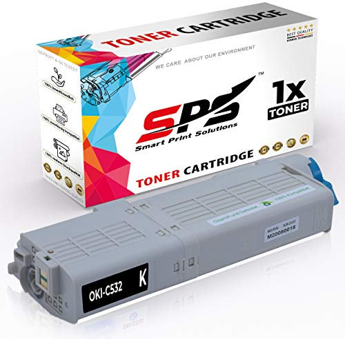 C532 / 46490608 Toner Kompatibel für Oki C 532 | 532 DN | 542 | 573 | 532 T | 563 | Schwarz | 7.000 Seiten