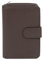 FAGOLA - Portefeuille 2 Volets Stop RFID - Compatible Cartes de crédit, CNI et permis de Conduire - pour Femme - Collection Émy - Marron foncé