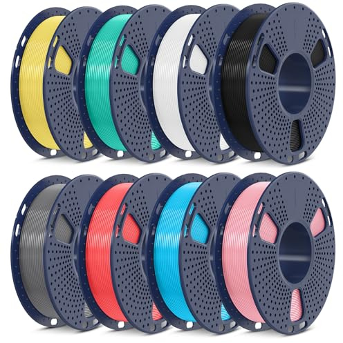 SUNLU 250G*8 High Speed PLA Meta Filament Bundle, Schwarz+Weiß+Grau+Himmelblau+Mintgrün+Kirschrot+Sakura-Rosa+Zitronengelb