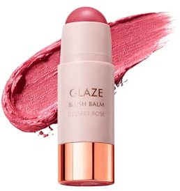 Bellamianta Glaze Blush & Glow Balm, Glossy Balm, 5g, Multi Use For Cheeks, Lips and Eyes, Blusher, Skin Loving Ingredients, Shea Butter and Avocado Oil (Desert Rose)