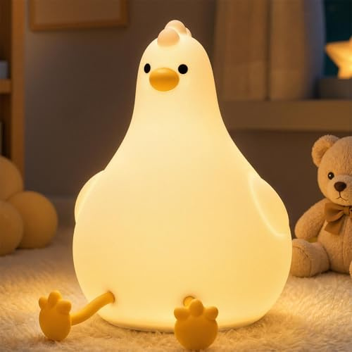 Auxmir Stilllicht Kinder Baby 2000mAh, LED Nachtlicht aus Silikon mit Timer | BPA-Frei, Weiche Oberfläche, Nachttischlampe Touch Dimmbar, RGB Farben, Leicht Tragbar für Stillen, Wickeln, Camping, Reisen