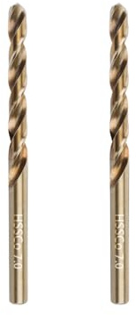Duraherra Cobalt Drill Bits Set 7mm 2-Pieces, M35 HSS Metric Jobber Drill Bit Set with Plastic Case for Stainless Steel, Metal, Aluminium, Tile, Wood, Plastic and Iron