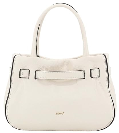 Abro Leder Handtasche Umhängetasche Leather Dalia Hand Bag Jill Beige creme